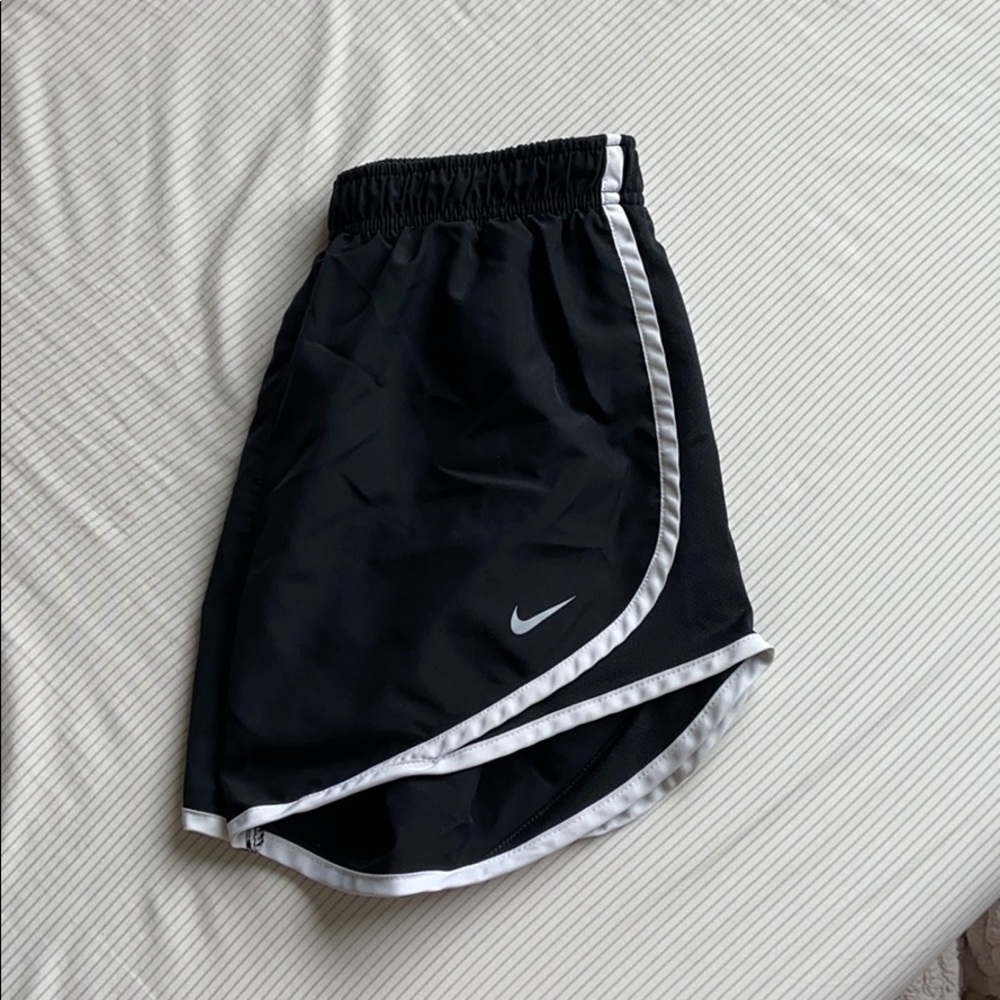 Nike black and white athletic shorts